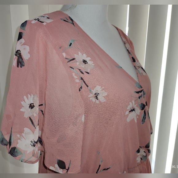 Torrid Chiffon Ruffle Dress 0 Plus - Picture 3 of 6